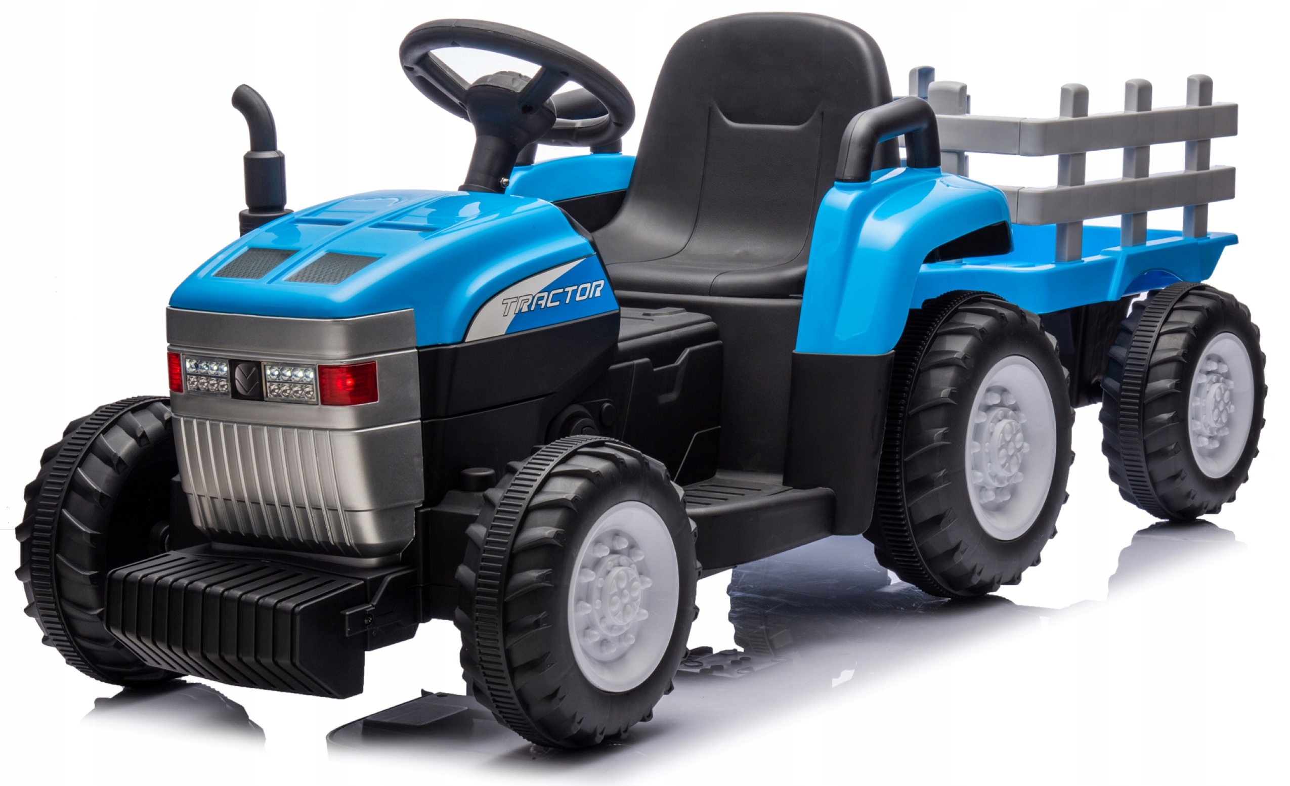 Traktor na akumulator dla dzieci 12V z przyczepką Pojazd dla dzieci