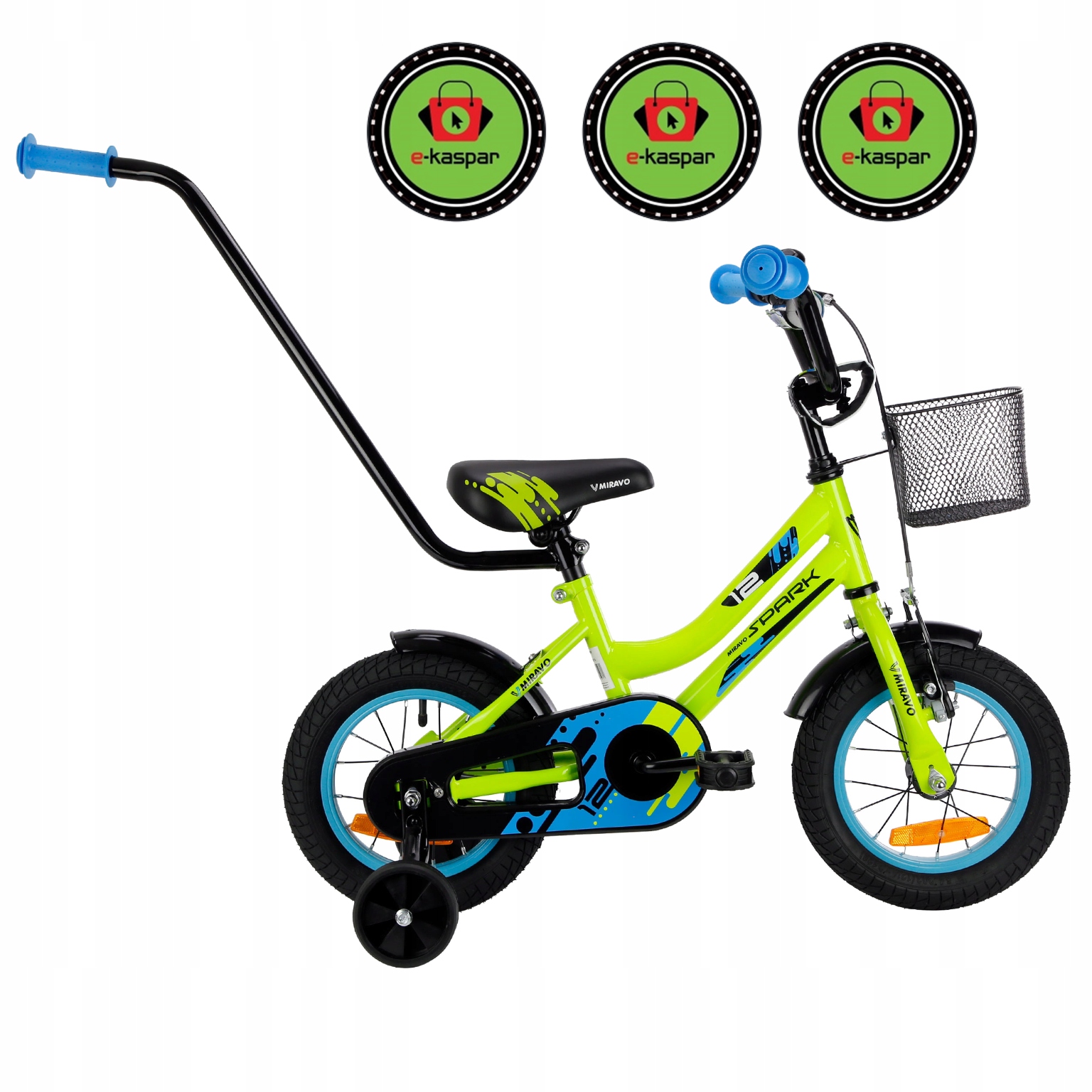 Rowerek Dziecięcy 12 Cali Miravo Rower Dla Chłopca Koszyk Prowadnik