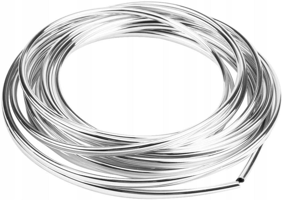 LISTWA OZDOBNA TAŚMA CHROM NA GRILL I RANT DRZWI OSŁONA KRAWĘDZI SREBRNA