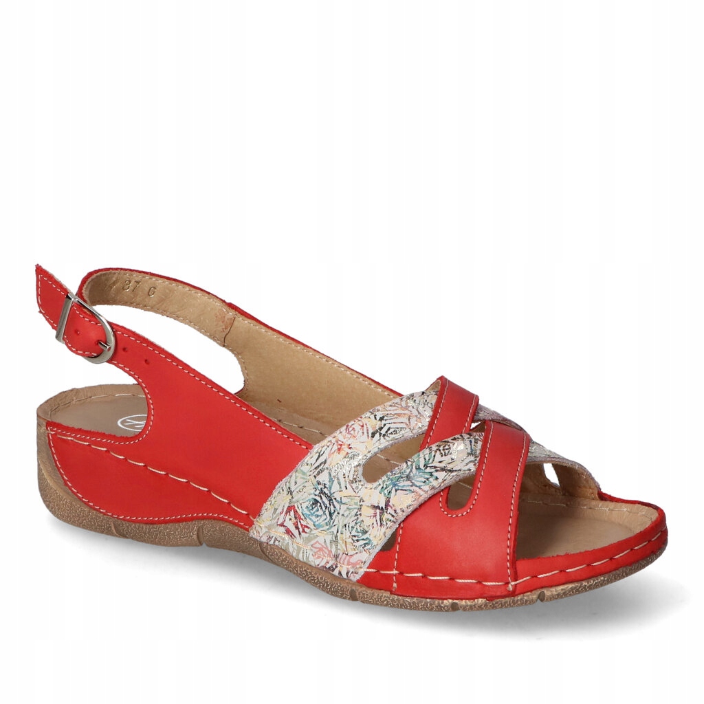 Sandály Helios 134 Červené lico 36