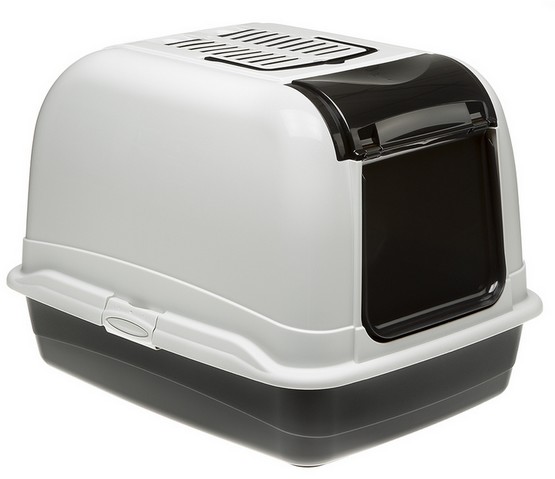 Ferplast Toaleta Maxi Bella biało-czarna dla dużego kota [72070099]