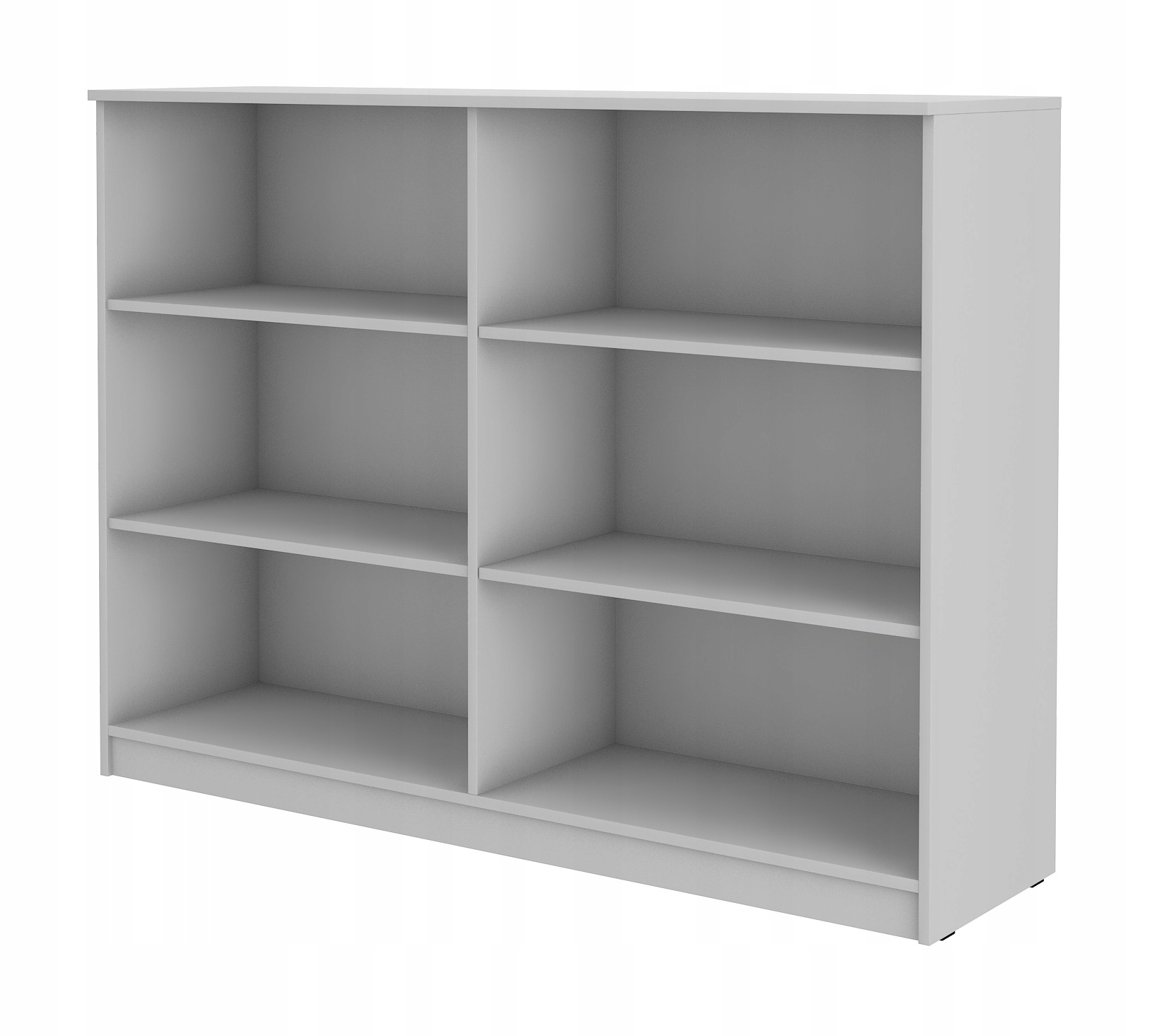 Skříň Regál do kanceláře s velkými otevřenými policemi, šedý