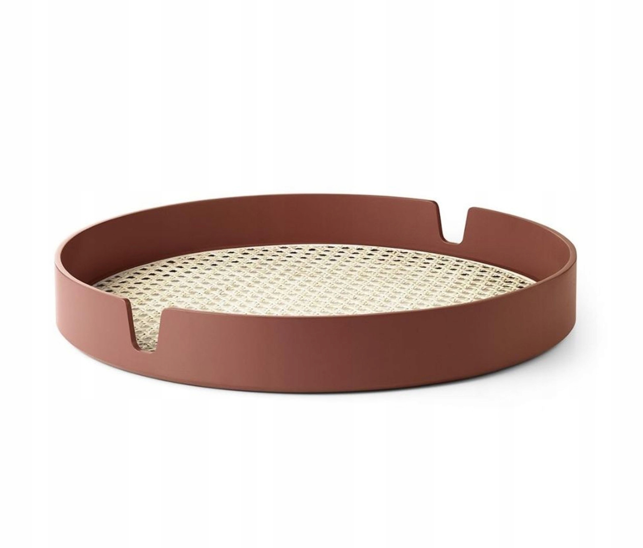 Normann Copenhagen Salon Drevená okrúhla Podnos Dekoratívna 40 cm Hrdzavá