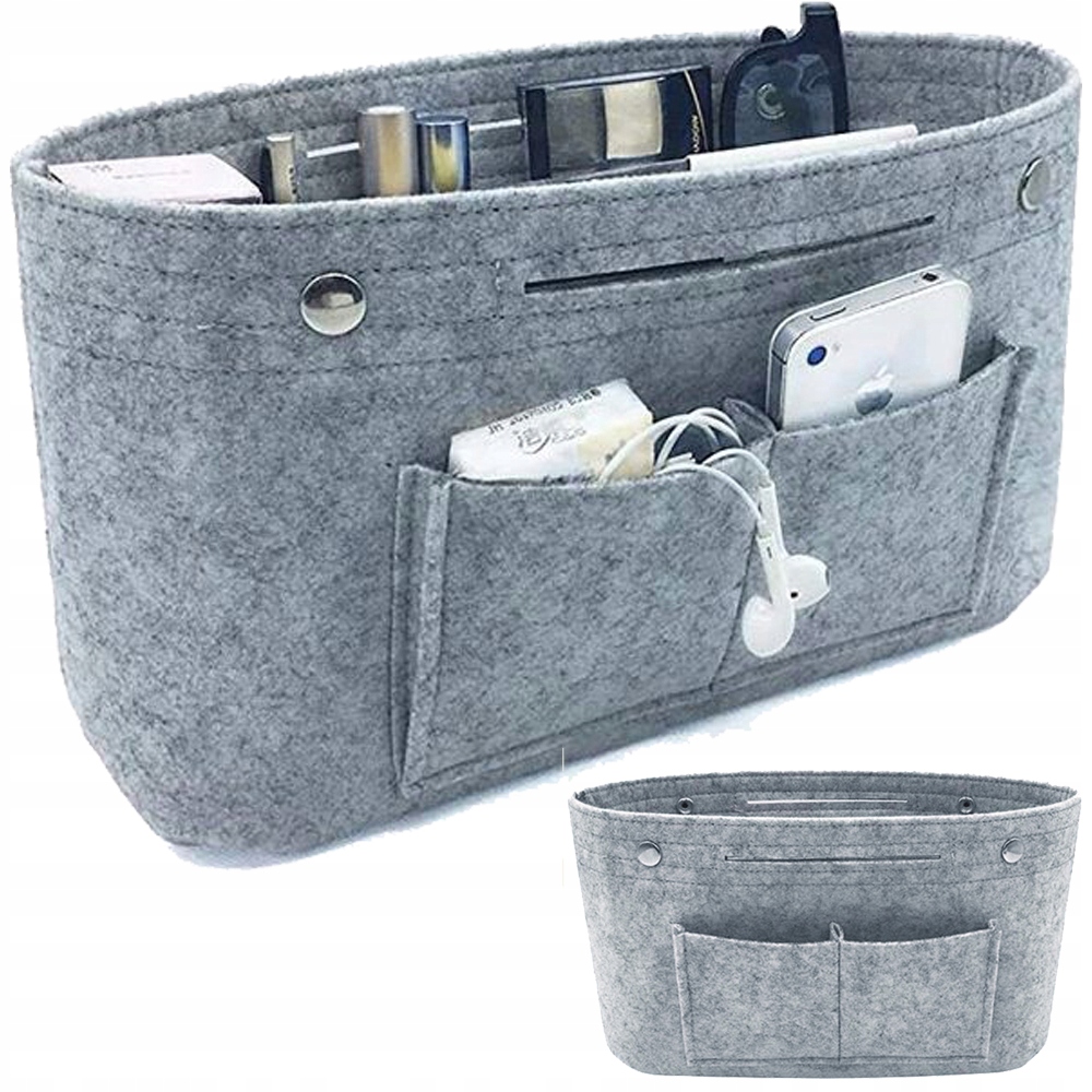 WKŁAD ORGANIZER FILCOWY DO TOREBKI FILC TORBA NA AKCESORIA DROBIAZGI