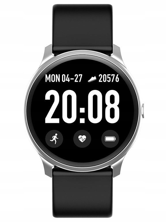 Chytré Hodinky G. Rossi SW010-5 stříbrná/černá Gravírování