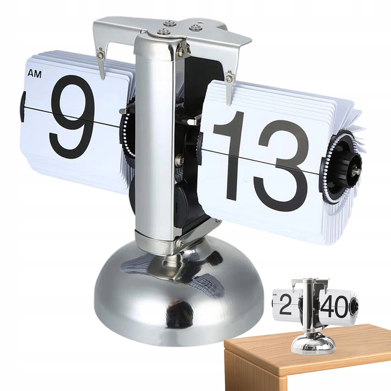 Stojící Mechanický Stolní Klapkový Hodinový Stroj Retro Flip Clock