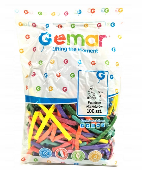 balony do modelowania rurki 2" 5cm Gemar 100szt. | D4/80 — 4