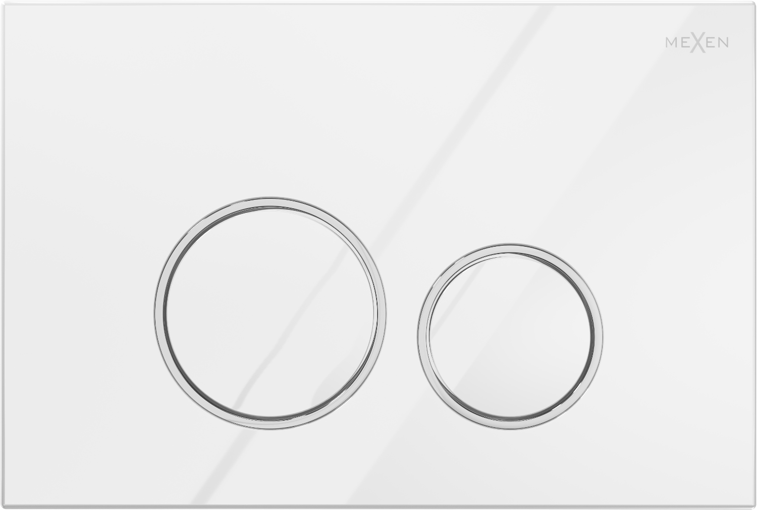 MEXEN FENIX 05 PRZYCISK DO STELAŻA WC BIAŁY BŁYSZCZĄCY / CHROM