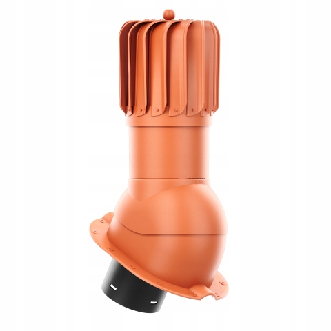 Rotačný krb Rotoline pre plechovú krytinu M fi 150 mm, podlhovastý, tehlový