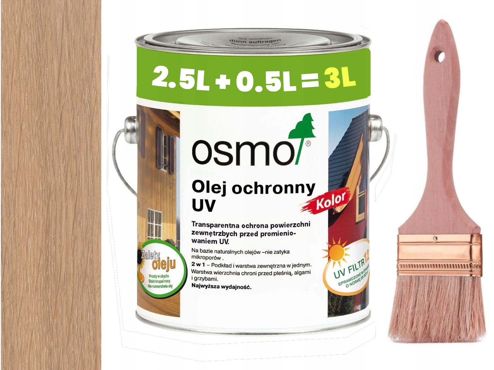Osmo Uv ochranný olej Farba Surové drevo 429 2,5L 0,5L 3L