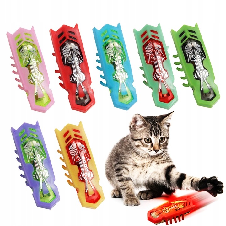 Levně 7x Šváb Červ hmyz jako Hexbug La Cucaracha Hračka Pro Kočky