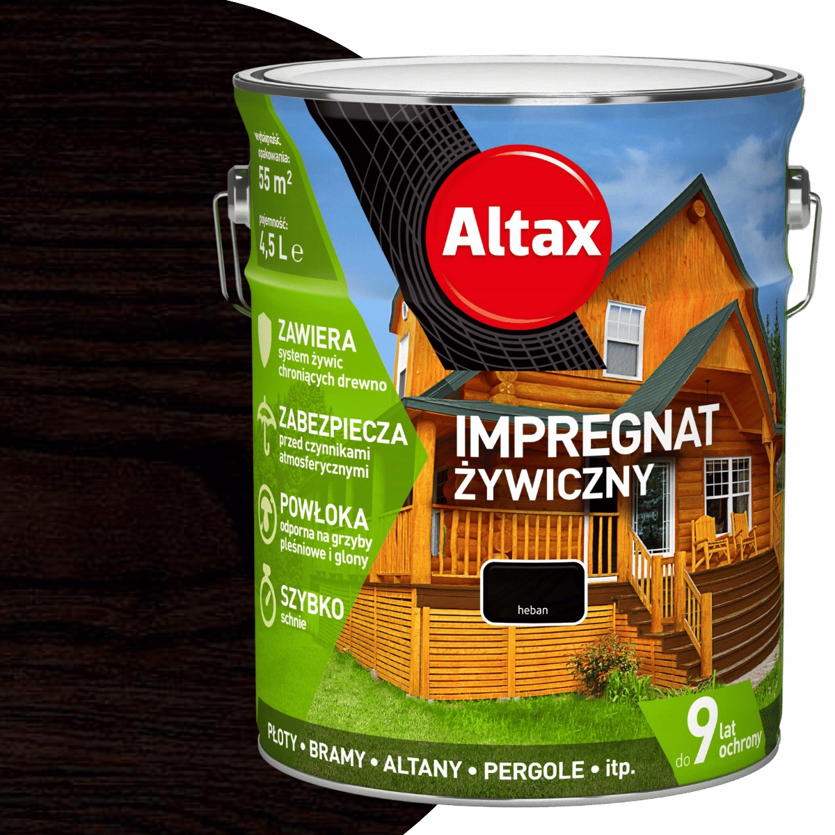 Altax Impregnat Żywiczny 4,5L Heban