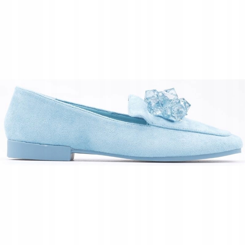 Mokasyny Damskie Zamszowe Półbuty Wsuwane Płaskie Na Obcasie Morskie Lekkie