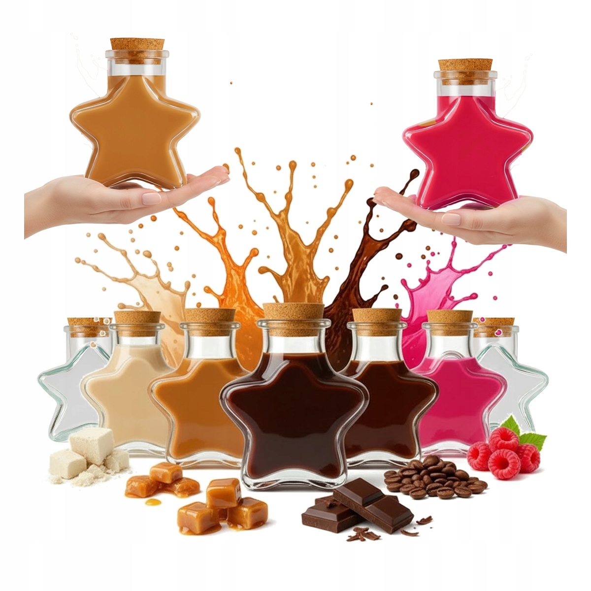 20x skleněné lahve Star 280ml na likéry víno džus vánoční Dárek