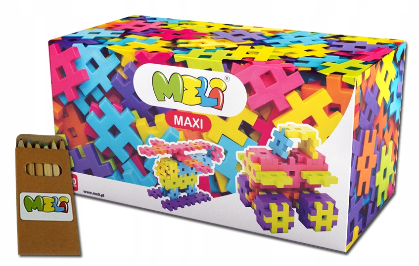 

Klocki Konstrukcyjne Wafle Meli Maxi 100 Kredki