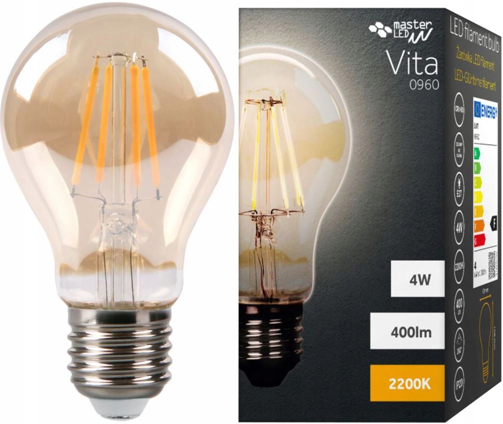 

Żarówka Led Ozdobna E27 Filament Edison 4W 2200K