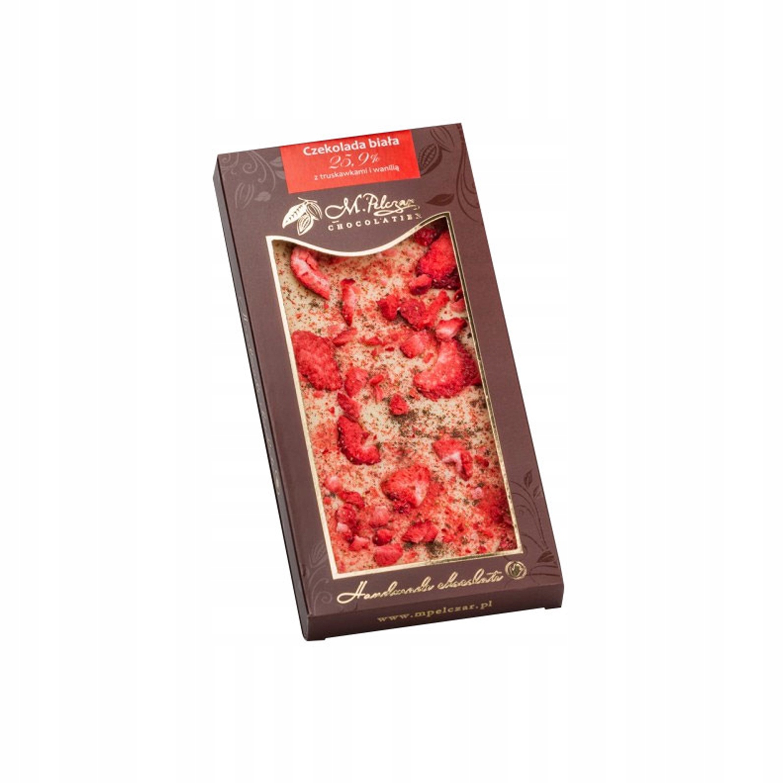 Levně 3x Bílá čokoláda s jahodami a vanilkou 85 g. M. Pelczar.