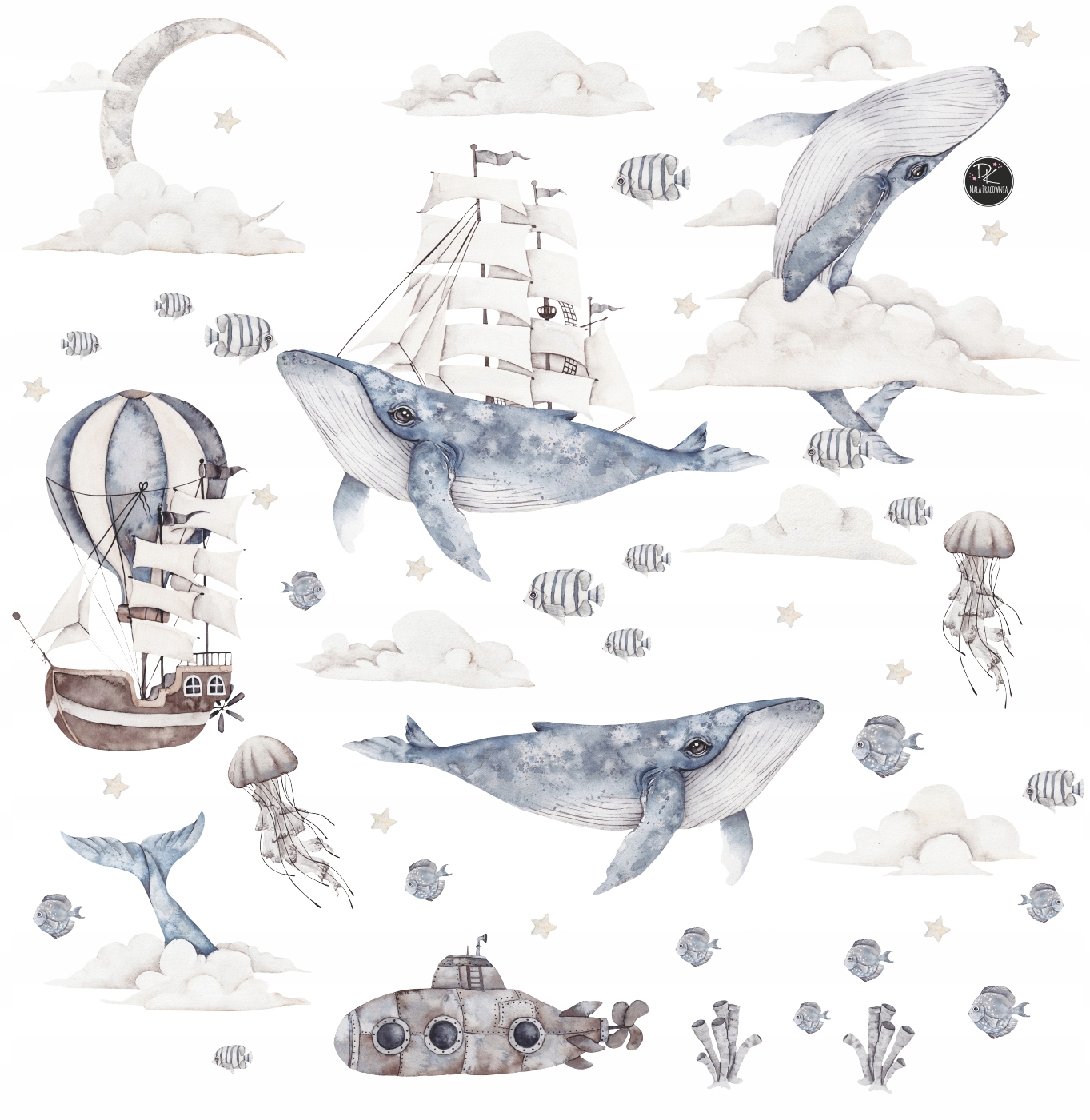 

Podniebny ocean Zestaw naklejek