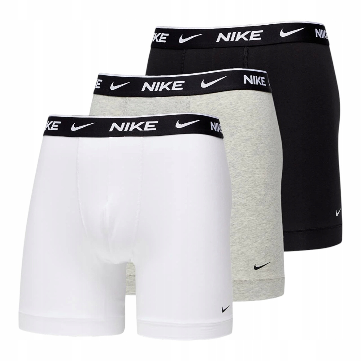 Nike Bokserki Męskie Majtki Trunk 3PK Czarne/białe/szare r.L