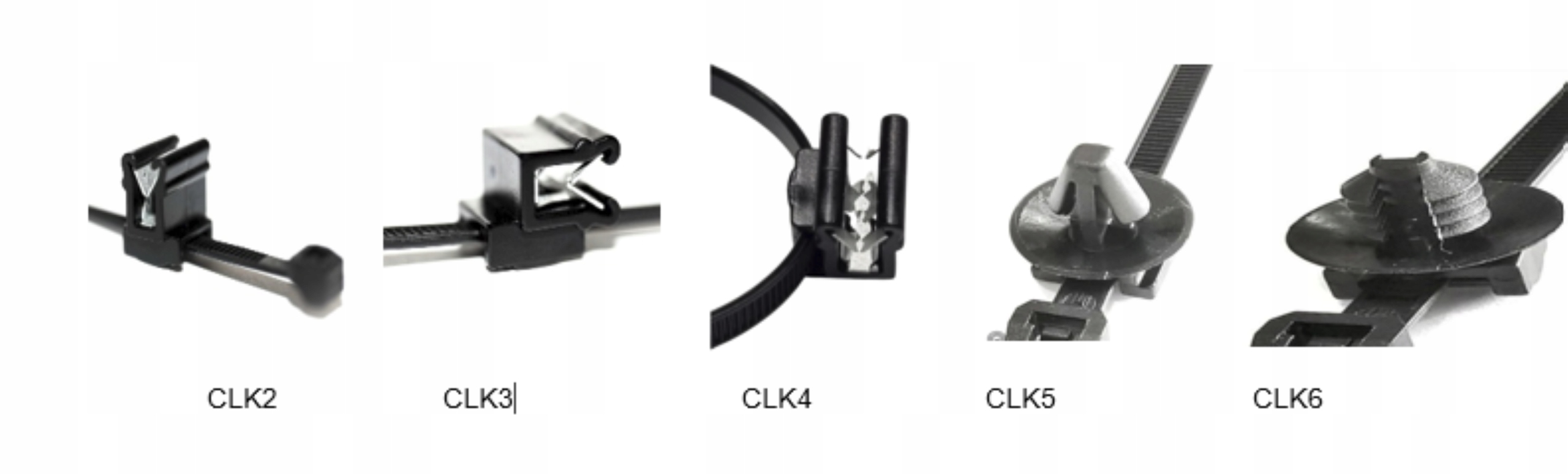 1000 x Opaska kablowa z mocowaniem CLK1 Model CLK2