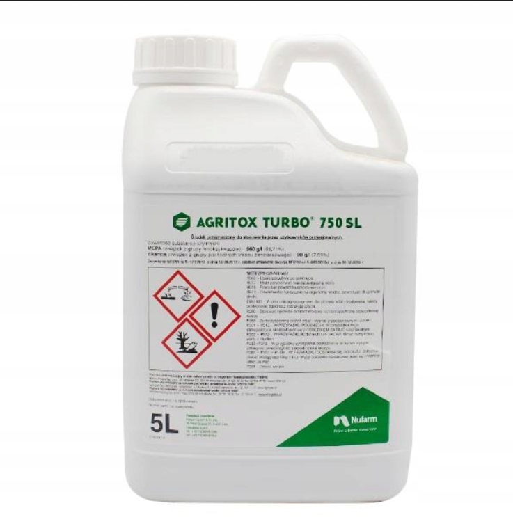 Agritox Turbo 750SL 5L preparat Chwastobójczy Mcpa Dikamba Herbicyd