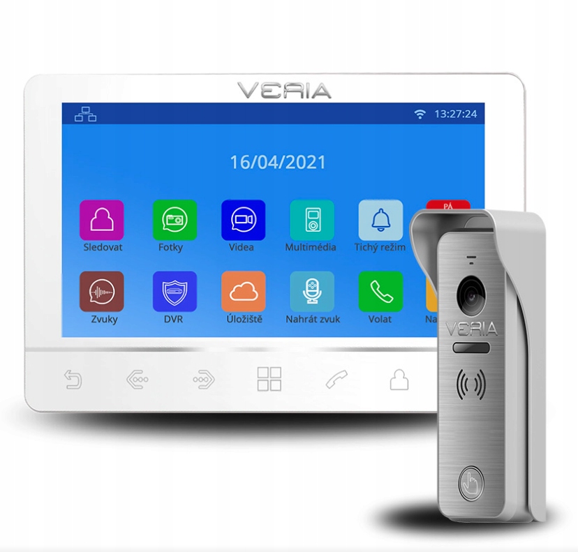 Zostava domáceho videotelefónu Veria 8276B bílý vstupní stanice Veria 831