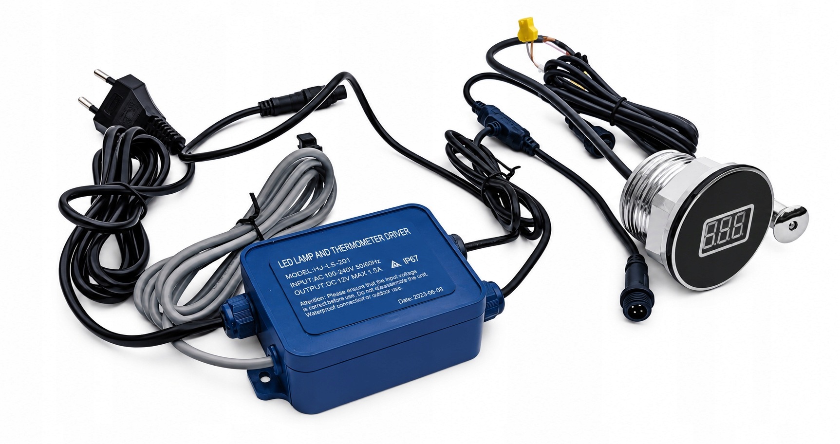 Elektronický elektrický teploměr do vířivé vany pro vířivku, čitelný