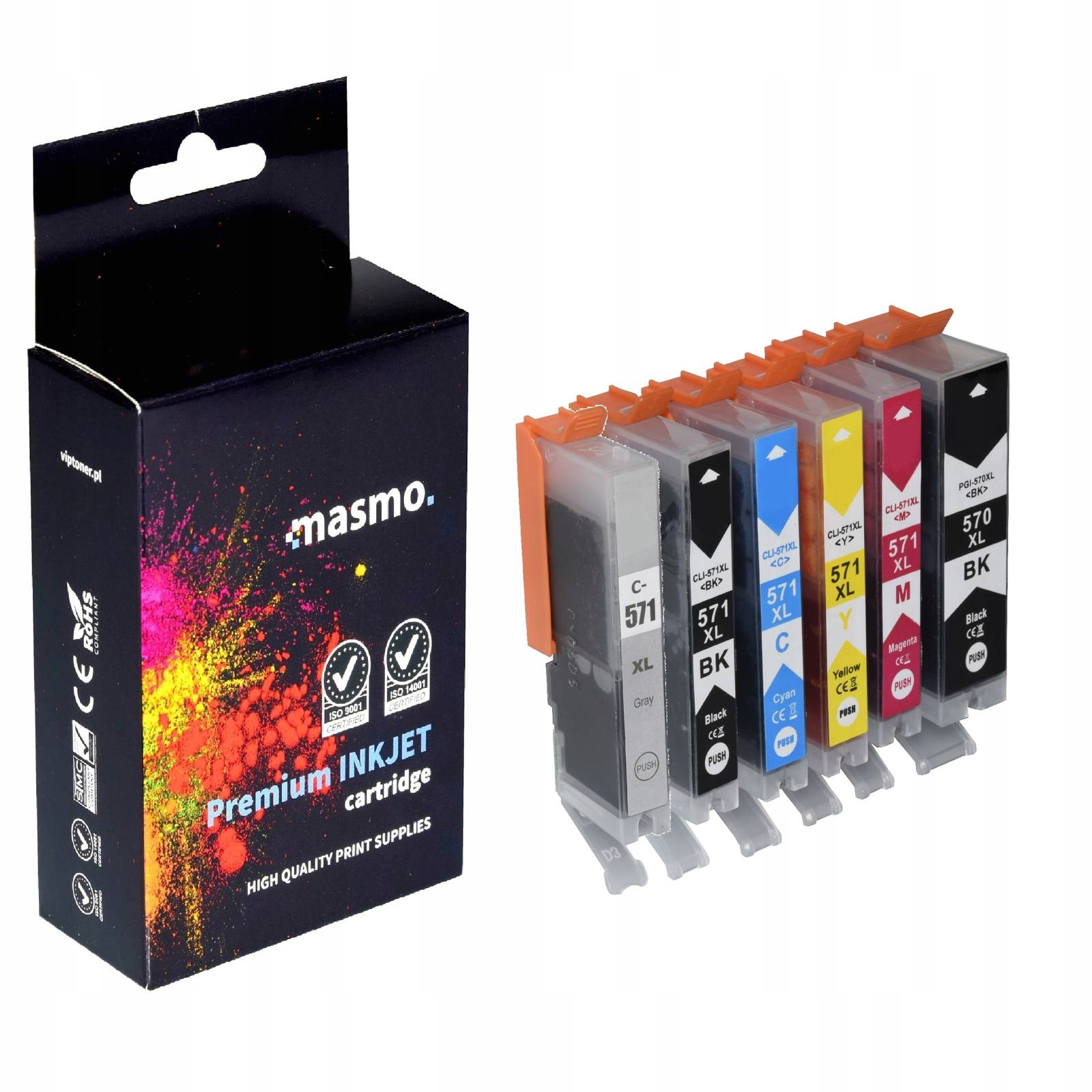 

6x Nowe Tusze Do Drukarki Canon Pixma Mg 5750 XL