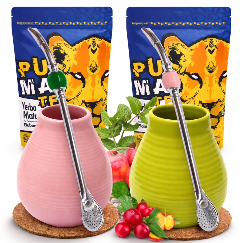 Zestaw Yerba Mate dla Dwojga PumaTe 2x500g Matero Bombilla