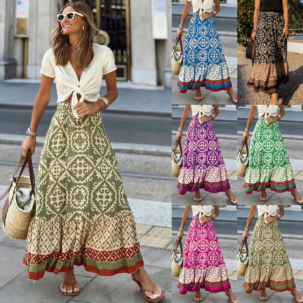 ZWIEWNA DŁUGA SPÓDNICA MAXI DO KOSTEK BOHO DAMSKA Marka inna