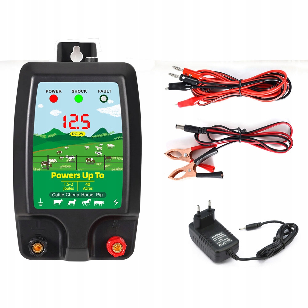 Elektrizátor Elektrický Pastuch 12V/230V Sada elektrického plotu