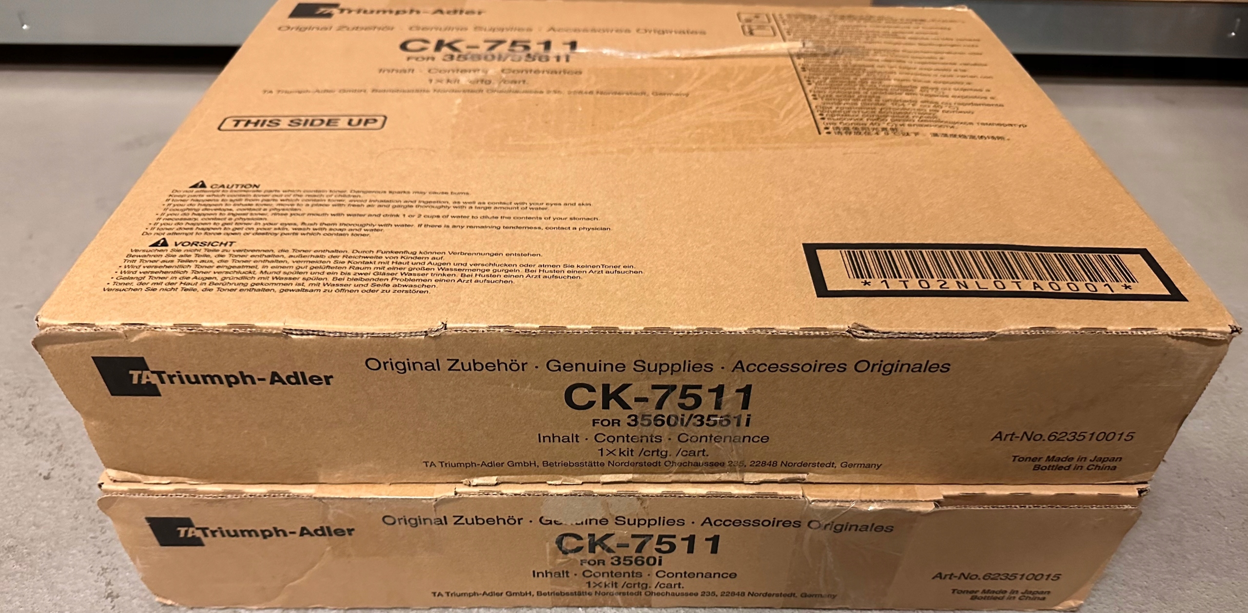 Toner Utax Triumph-Adler CK-7511, CK7511, 623510010 Originál