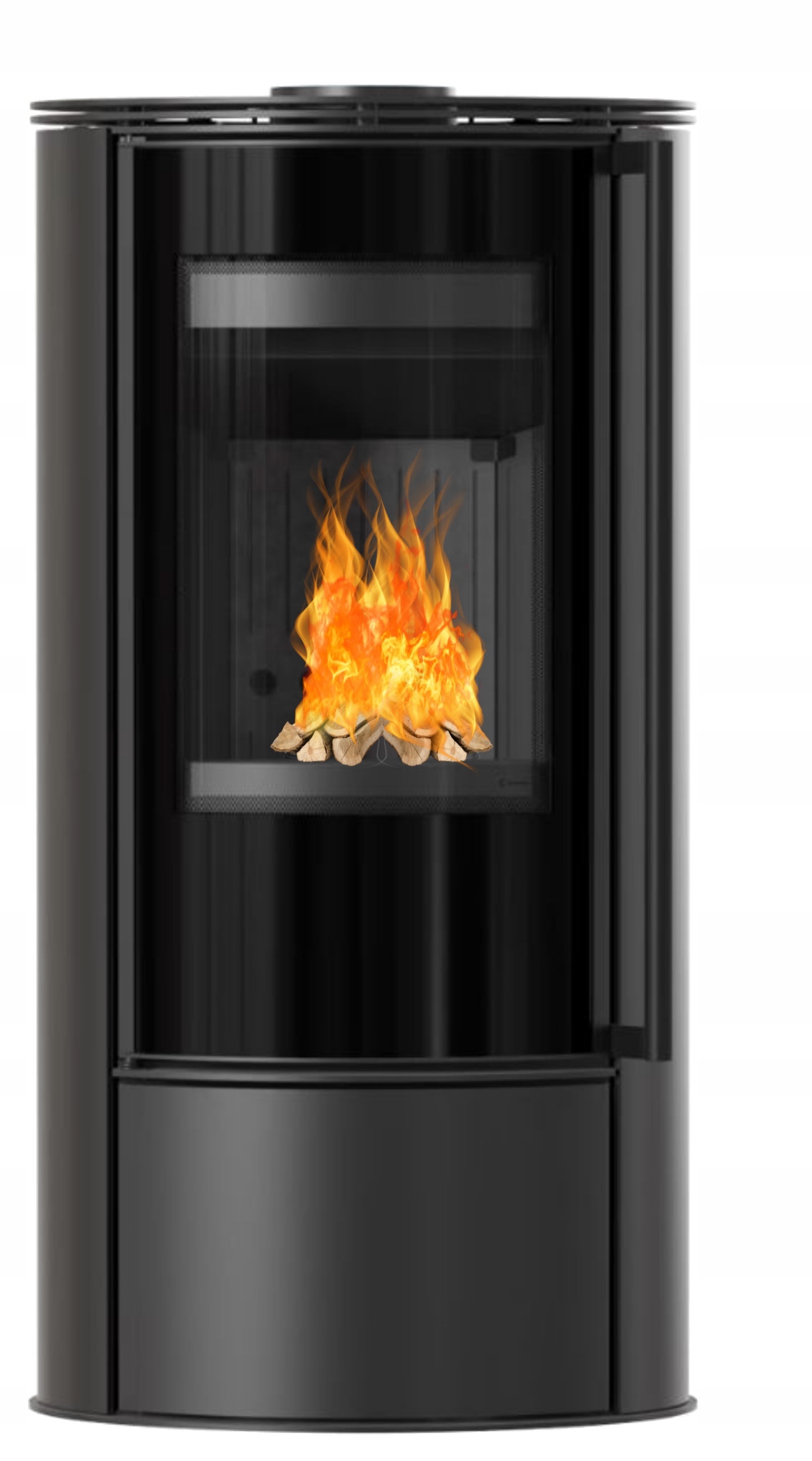 Piecyk kominek koza Erik black 5,5 kW ekologiczna drewno dolot rekuperacja