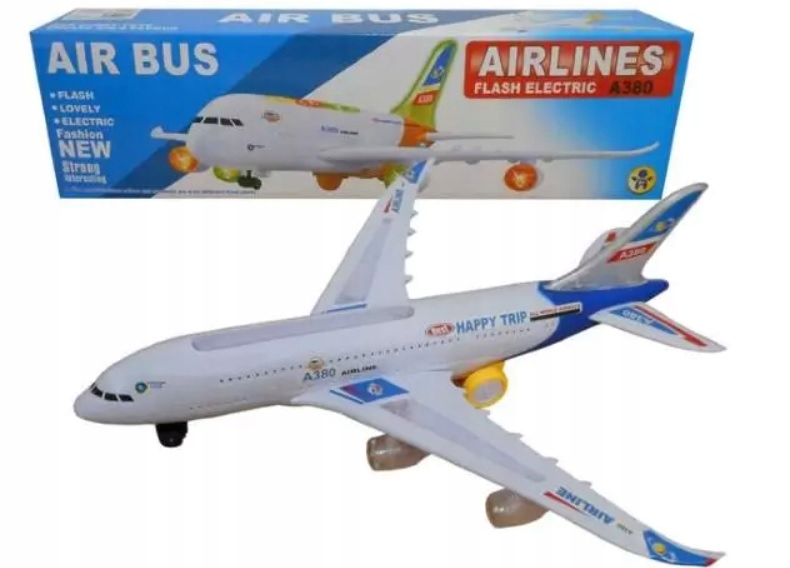 DUŻY SAMOLOT INTERAKTYWNY + DŻWIĘK NAPĘD LED 44CM Rodzaj samoloty