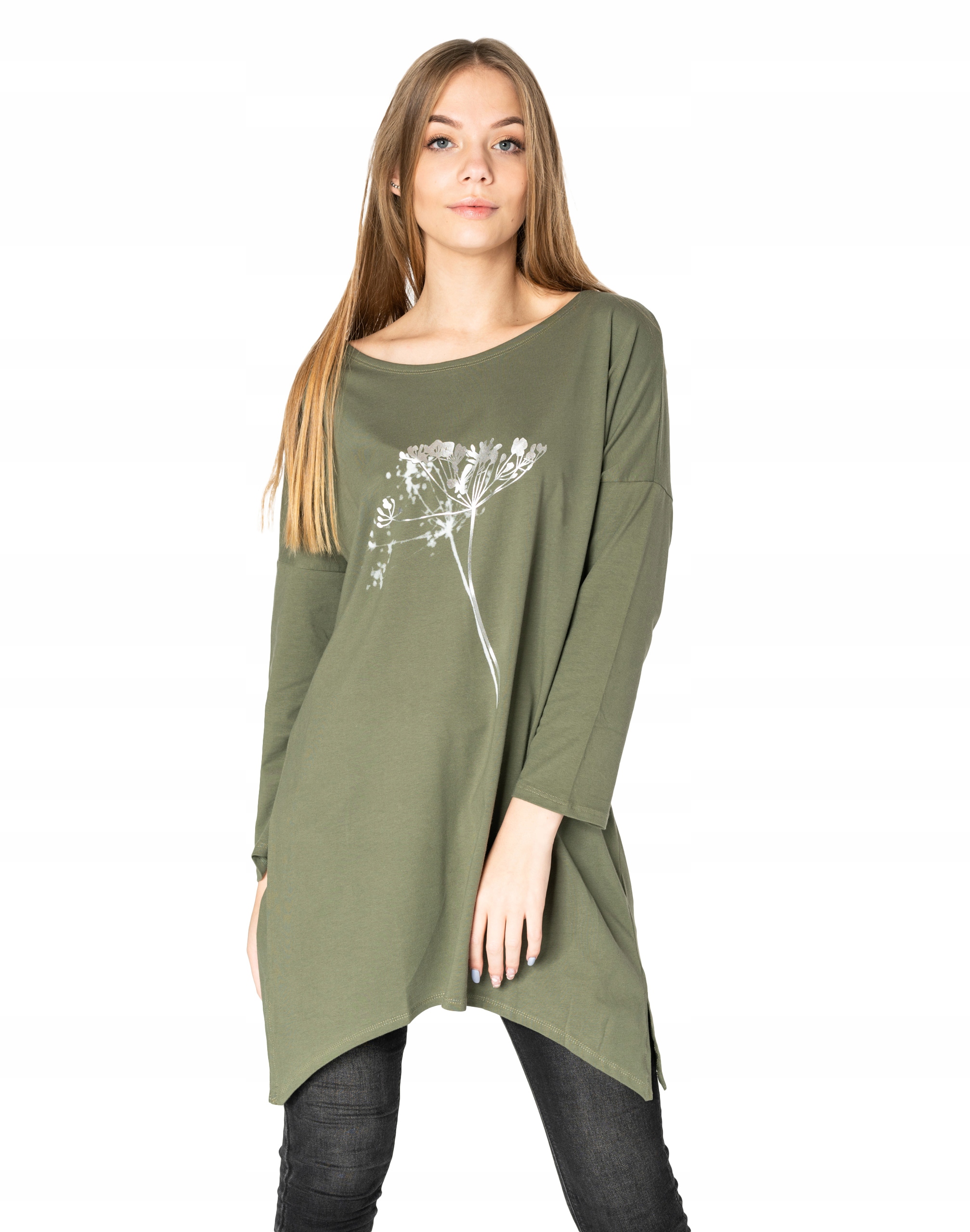 

Długa Bluzka Tunika Asymetryczna Damska 4597-3 XL