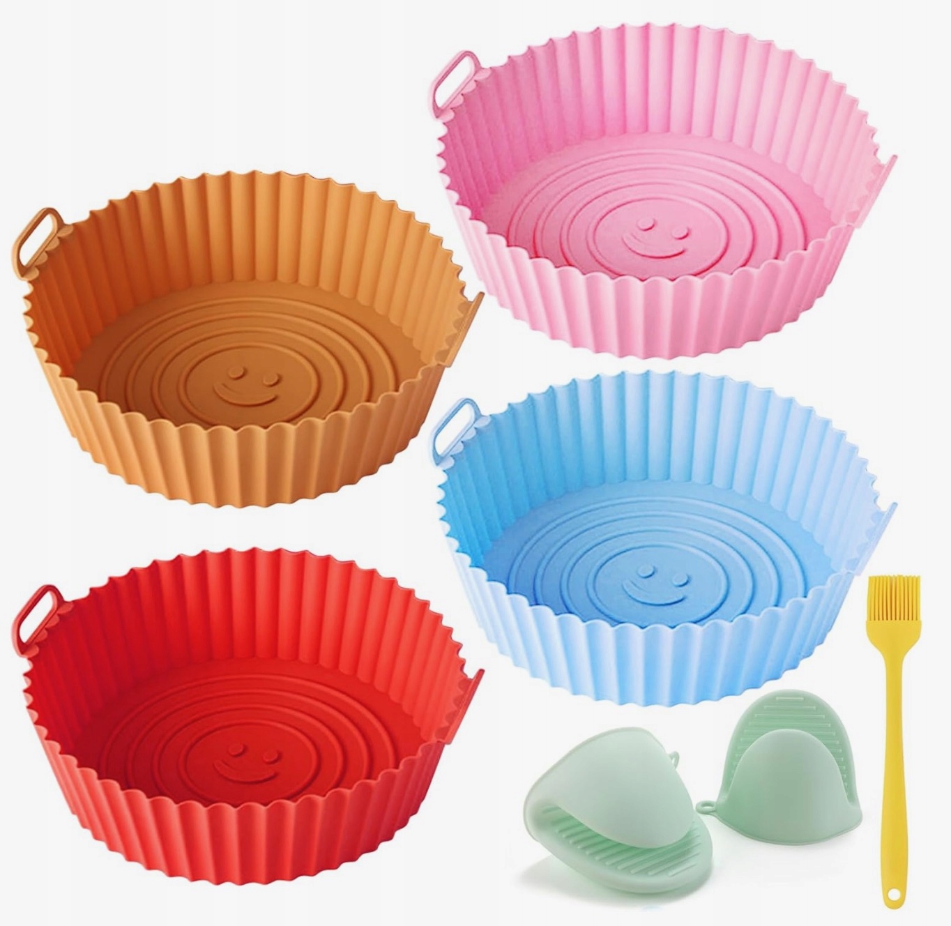 Příslušenství K Fritéze Airfryer – Silikonové Formičky Rukavice Štětec