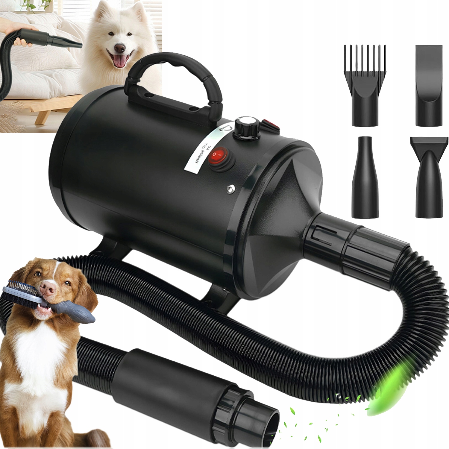 Sušička Pro Zvířata Psy Kočky Do Groomerského Salonu 2800W 2 Režimy 4 Trysky