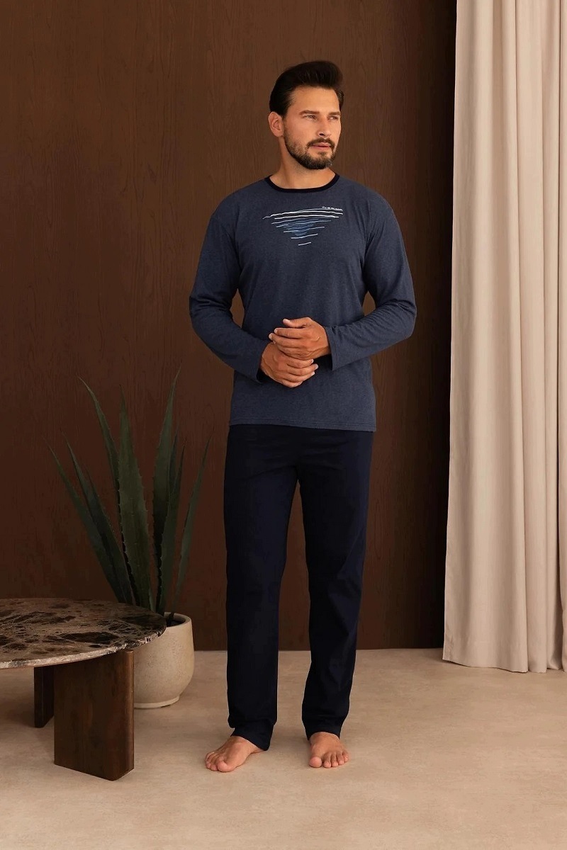 Pánské Pyžamo 6007/3XL Námořnická Modrá