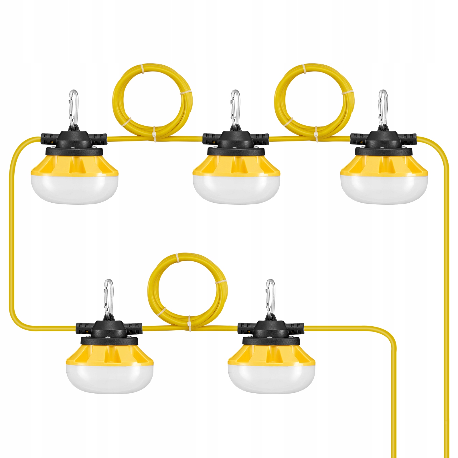Led Stavebný Reflektor Vevor 50W 5000LM 15.24M 5-BODOVÁ Reťaz