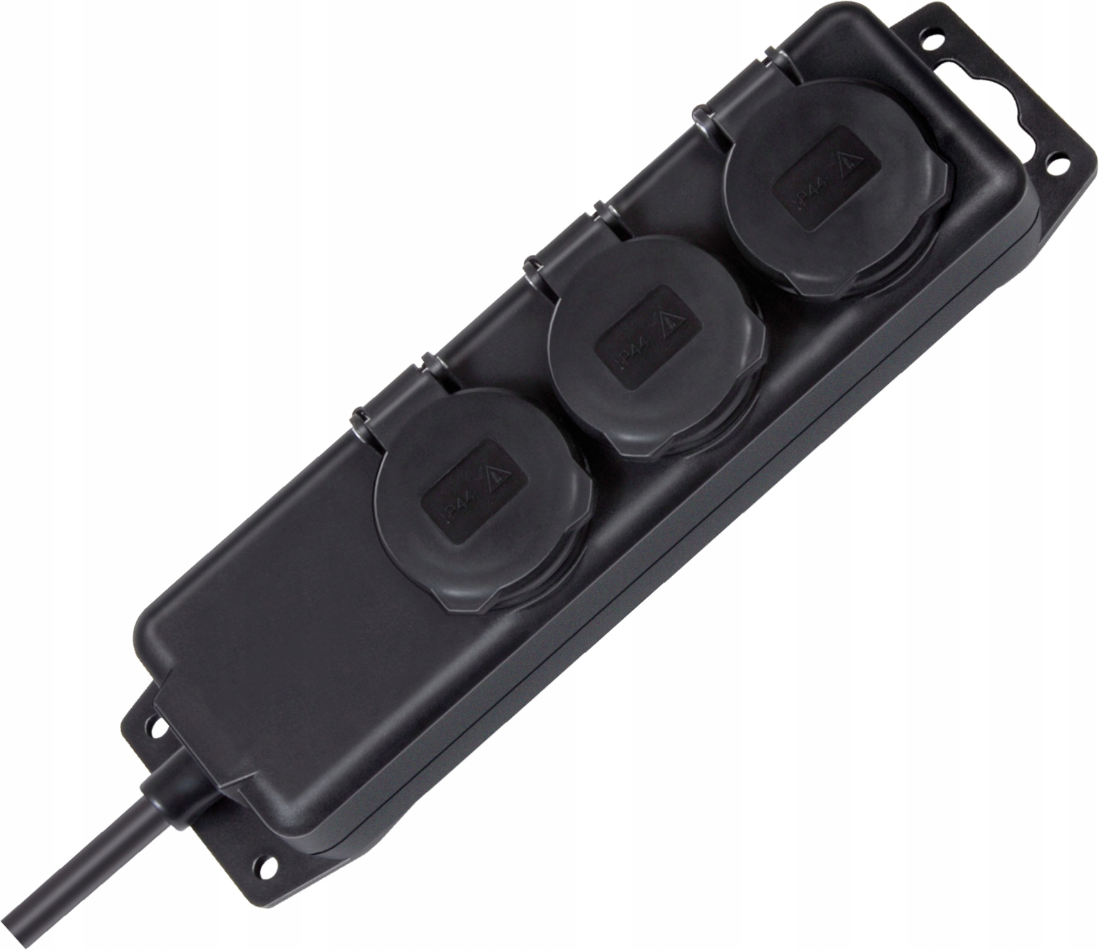 PRZEDŁUŻACZ ZEWNĘTRZNY LISTWA ZASILAJĄCA 3 GNIAZDA PRZEWÓD 2M IP44 OGRODOWY Długość przewodu 2 m