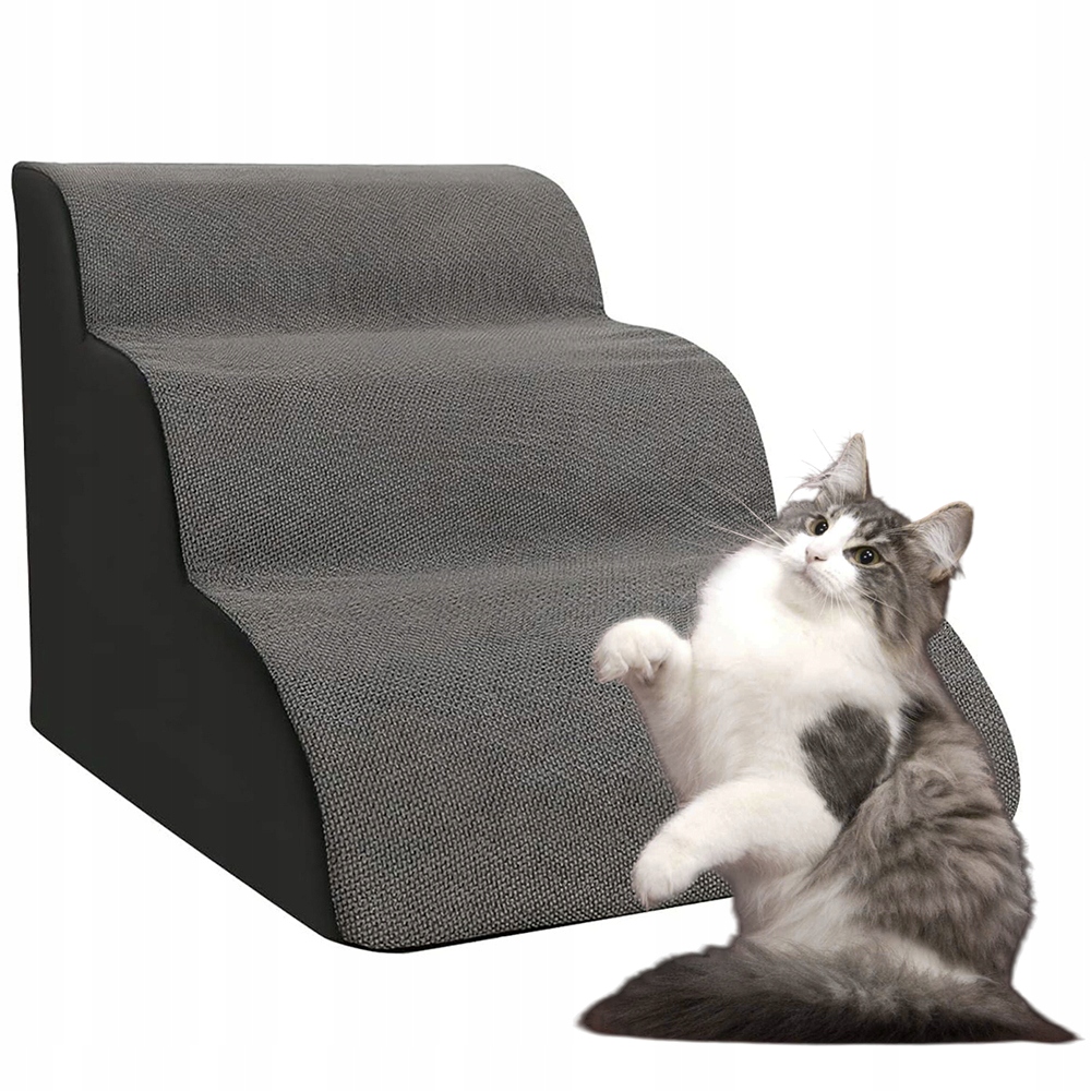 Schody Schůdky Pro Psa Kočku 3 Stupně Stabilní 40 CM Antislipi Žebřík Koček