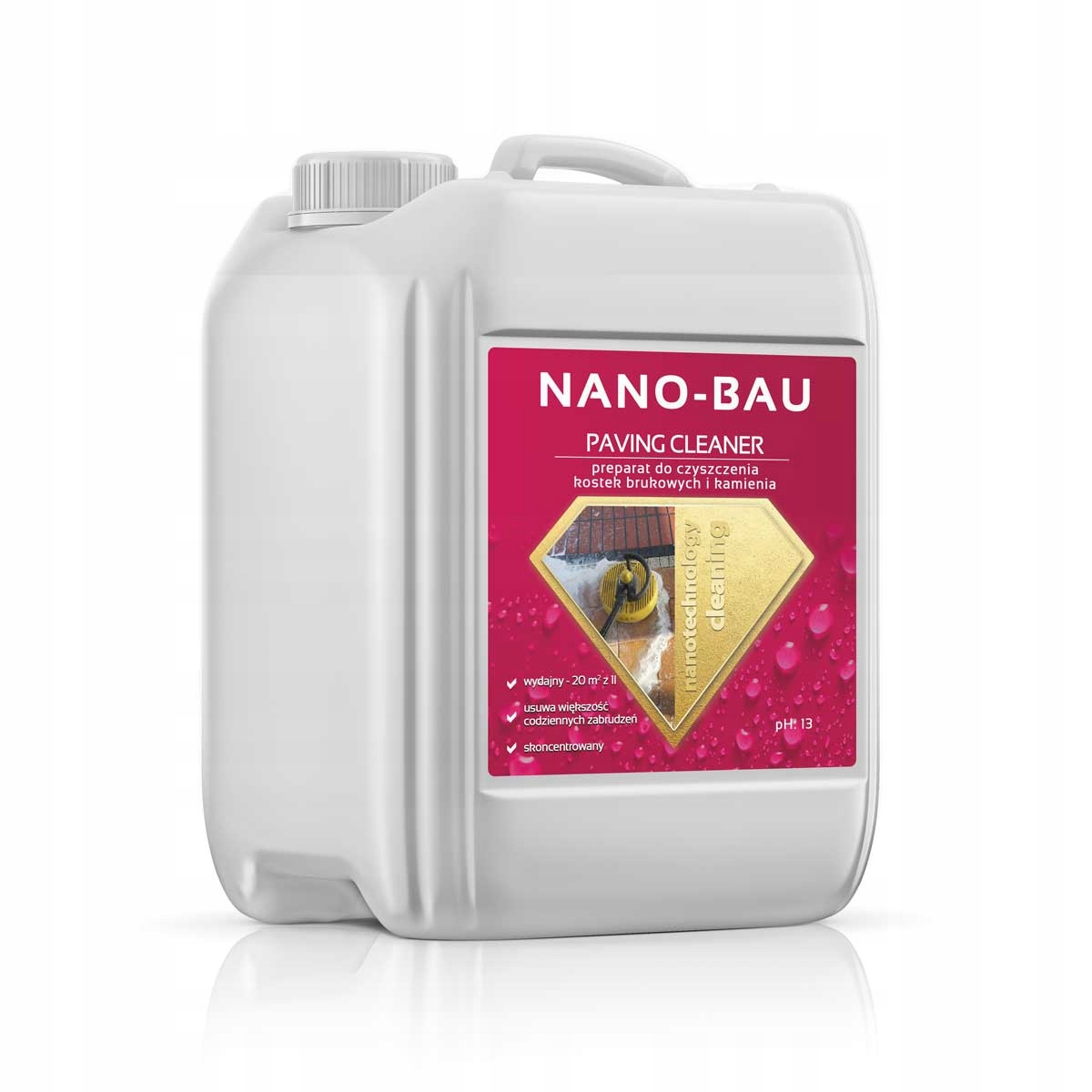 Płyn preparat do czyszczenia kostki brukowej bruku Nano-bau 10L