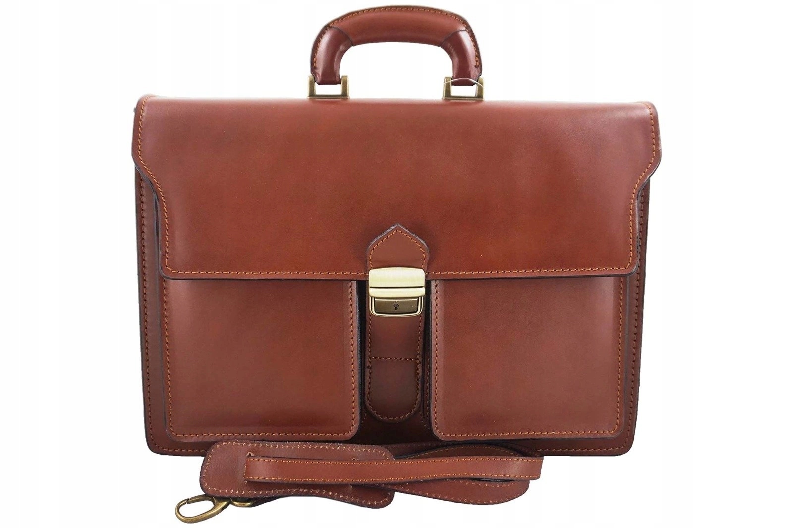 Pánská aktovka – přírodní kůže – hnědá