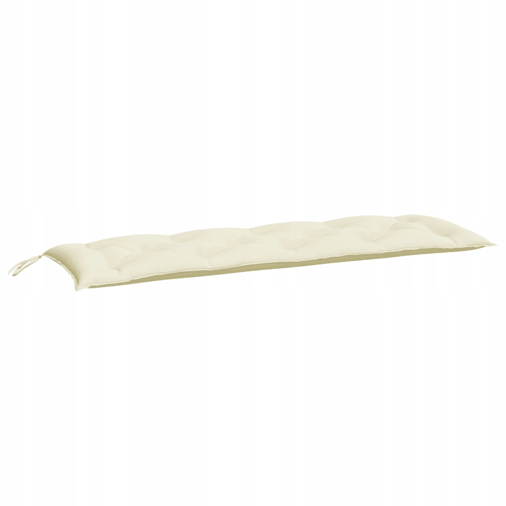 Polštář na zahradní lavičku z tkaniny Oxford, krémový, 150 x 50 x 7 cm