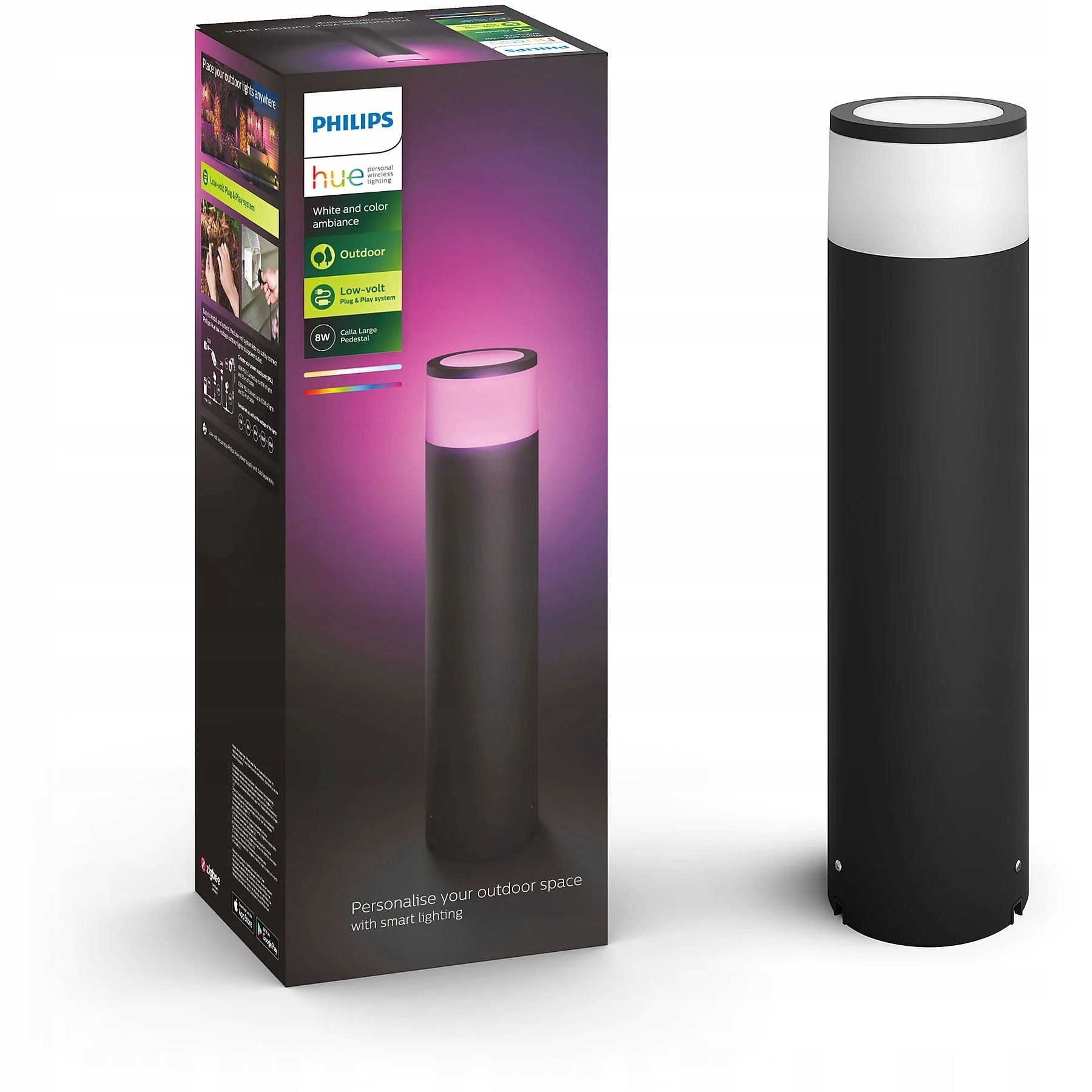 Venkovní zahradní Led lampa Philips Hue Calla Słupek Rgb Tw Inteligentní