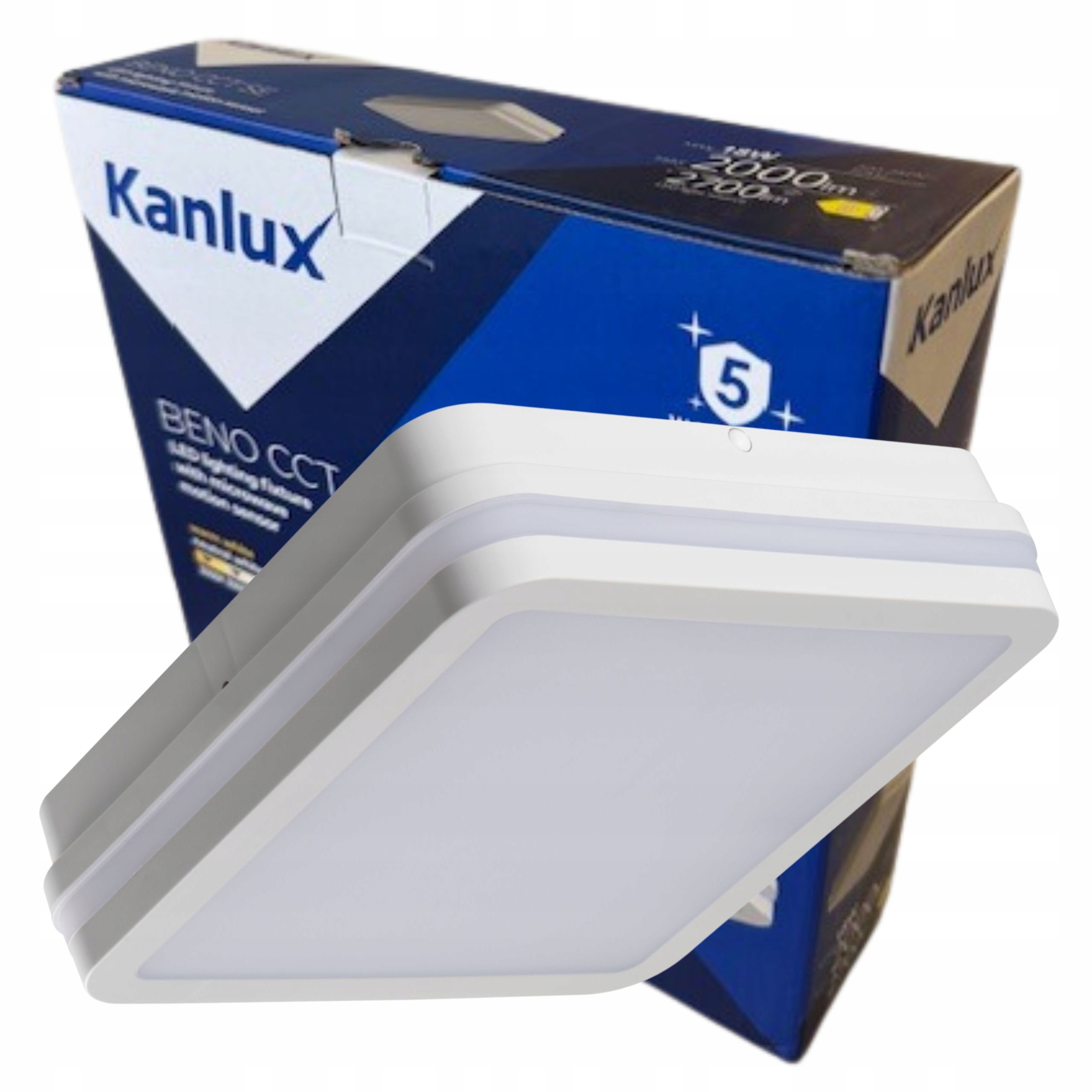 Kanlux plafon Led Beno 24-30W Cct-l W kwadratowy 26 x 26 cm biały IP65