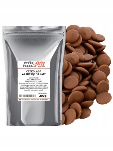 Levně 2x Čokoláda Belgická 34% Mléčná 200gFontán fondue dezertů kvalita Kol-Pol