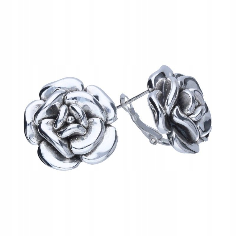 stříbrné náušnice dámské 925 moderní elektoroforma růže květiny dárek 7