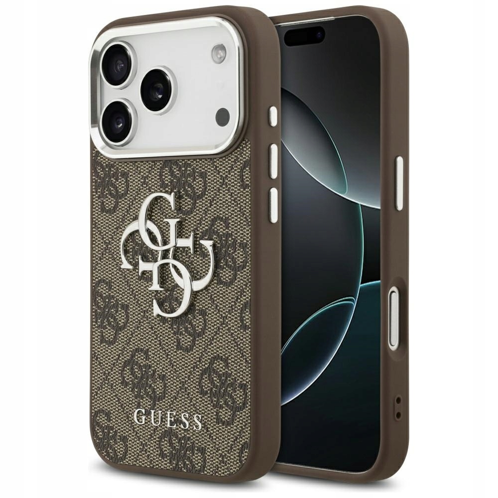 Pouzdro Guess 4G Big 4G Classic Logo pro iPhone 17 Pro bronzově stříbrné