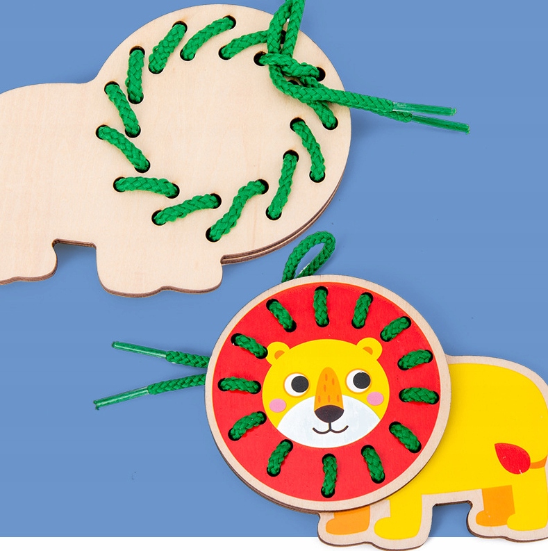 GRA DREWNIANA PRZEPLATANKA NAWLEKANKA SZNUROWANKA 5W1 + 1x SPINNER GRATIS Marka inna